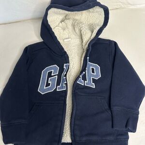 GAP Dark Blue Hoodie with Cream Lining